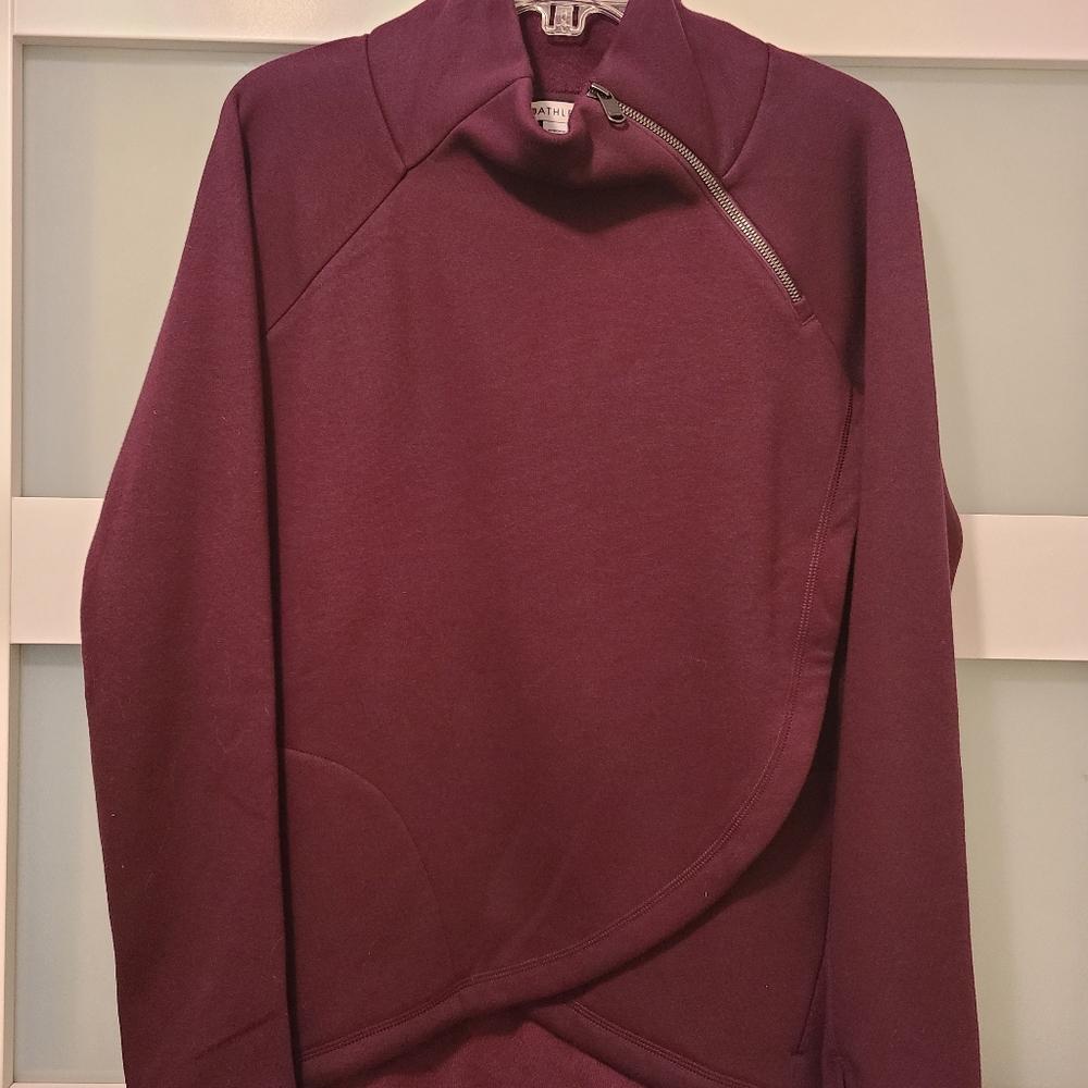 Purple Athleta Cozy Karma ASYM Pullover